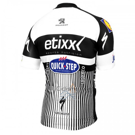 Etixx Quick Step Ropa Ciclismo Culotte Corto 2016 Mangas Cortas Blanco y Negro